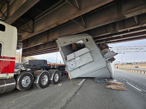 I-70 westbound closed at Golden, diverted to C-470 after oversized load hits bridge